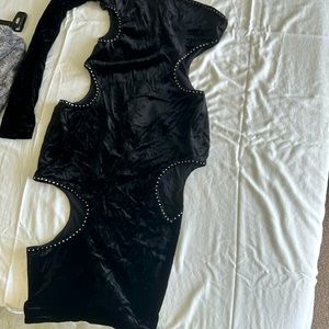 Velour cut out dress. Never worn